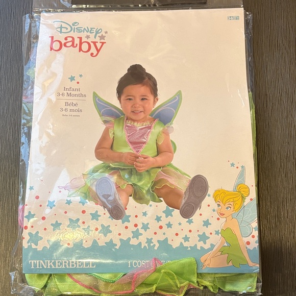 Disney Other - Disney Baby Tinkerbell Costume - Green and Pink